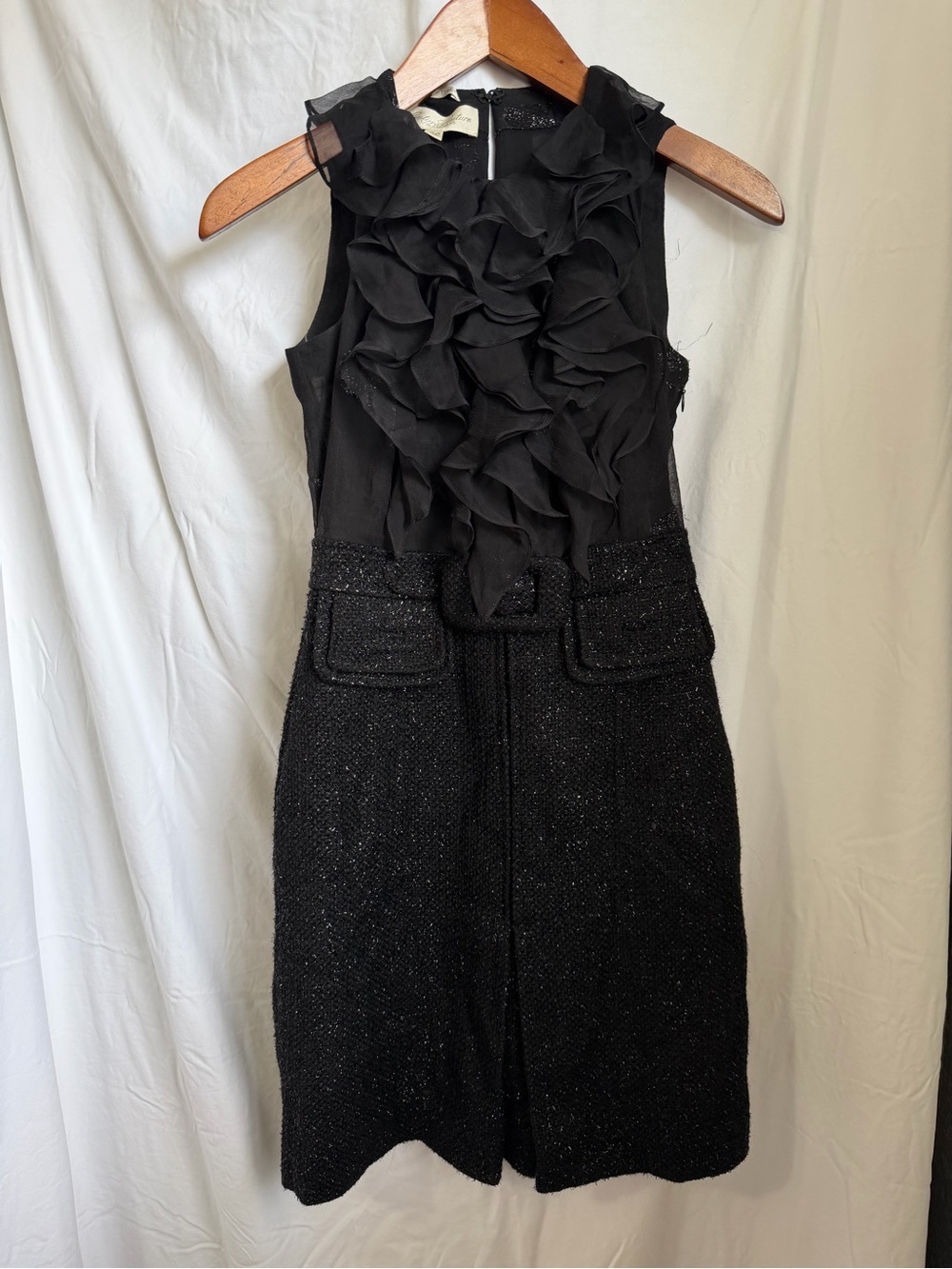 Couture Couture Los Angeles  Black Ruffle Front Mini Dress